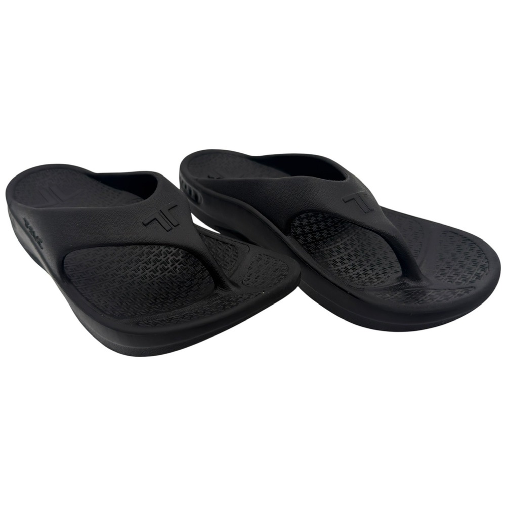 Telic Energy Flip Flop Women's 8 S Black Recovery Sandals Arch Support USA
